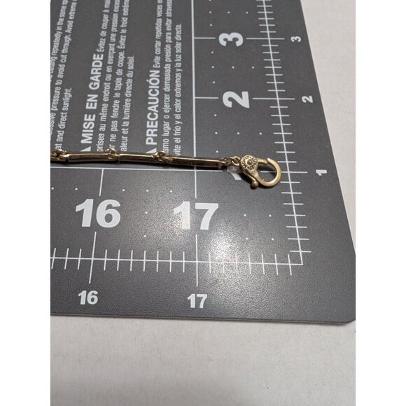 Monet golden tone champagne color rhinestone leaf paisley drop 18" Vtg 70s - Picture 12 of 15